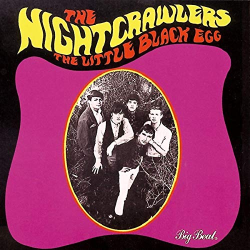 "CD cover with pink background, black and white band photo, and yellow and red text."