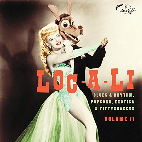 Vinyl album cover featuring a blonde woman dancing with a man in a donkey mask.