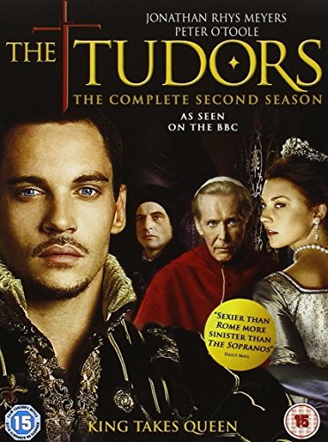 "The Tudors: Complete Season 2" DVD cover featuring Jonathan Rhys Meyers and other characters.