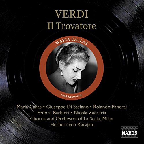 Black vinyl record cover with a black-and-white portrait of Maria Callas.