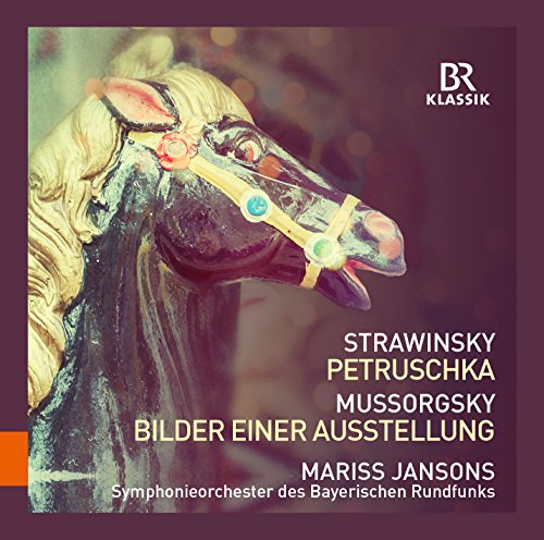 "CD cover with a carousel horse and text on a purple background."