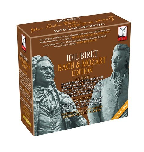 Brown CD box featuring busts of Bach and Mozart on the front.