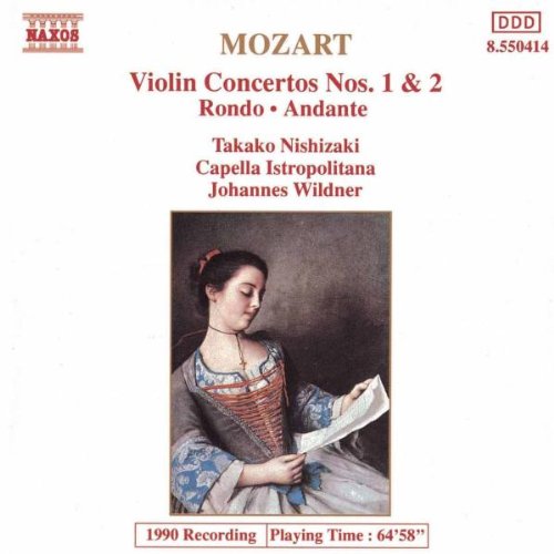 Mozart CD cover featuring a 18th-century woman reading a sheet of music.