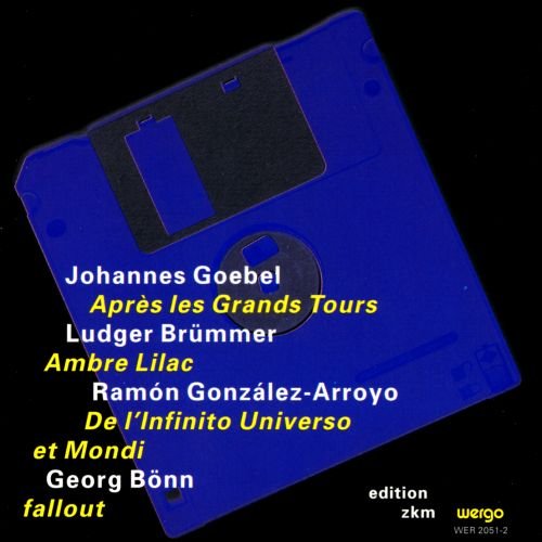 Blue floppy disk on a black background with white and yellow text overlay.