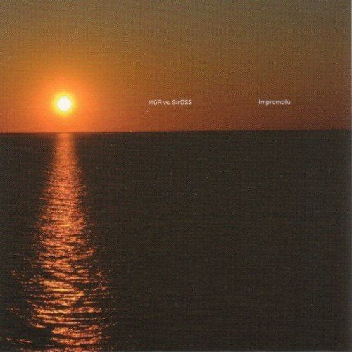 "Album cover featuring a serene sunset over calm water with orange glow and text."
