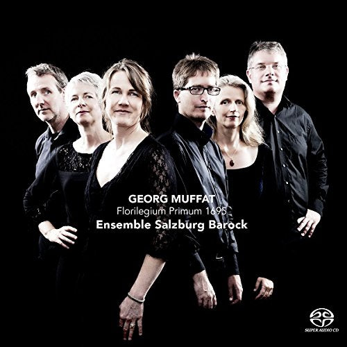 "CD cover featuring six musicians in black against a black background."