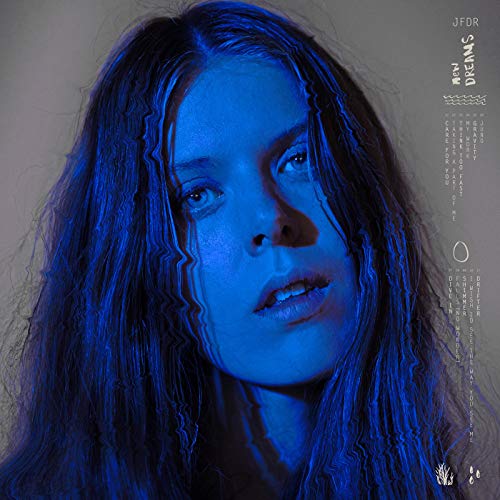 "Blue-toned album cover featuring a woman with long hair and text on the right."