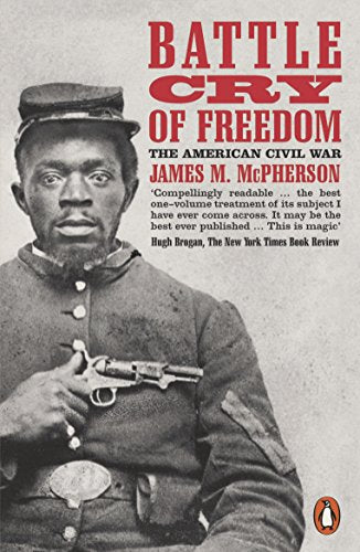 Black-and-white book cover with a soldier holding a gun and red title text.
