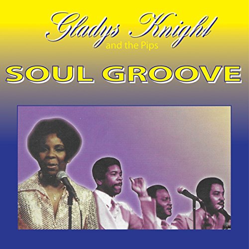 "Gladys Knight and the Pips album cover with yellow and blue gradient background."