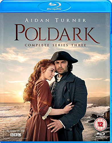 "Poldark Series 3 Blu-ray case with couple embracing on the cover."