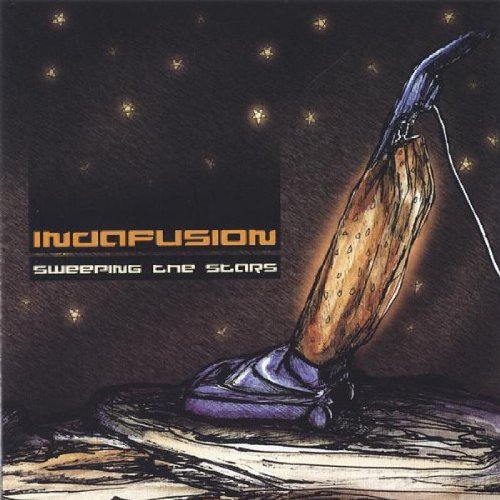 "Album cover with a purple lamp and stars on a dark background."
