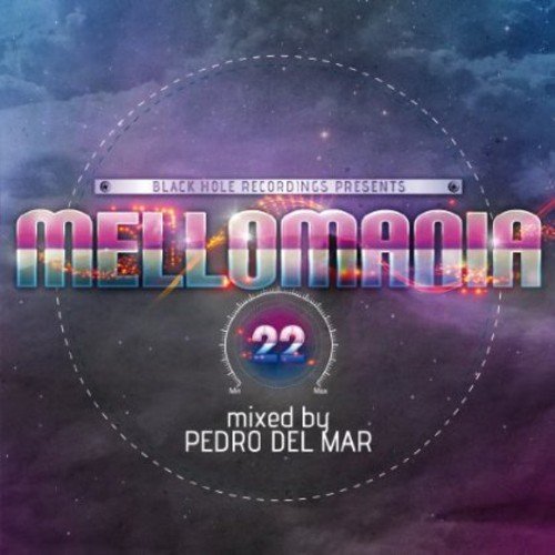 "Mellomania 22" CD cover with purple galaxy background and Amazon logo.