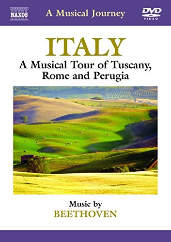 DVD cover featuring a green rolling hills landscape with "Italy" and "Beethoven" text.