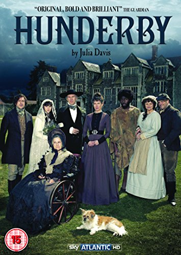 "Hunderby DVD cover featuring a group of people in 19th-century attire standing outdoors."