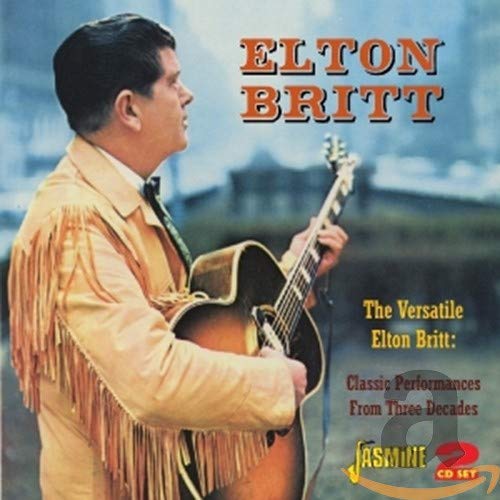 CD cover featuring Elton Britt in a fringe jacket holding a guitar.