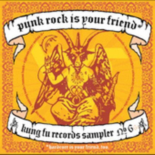 "Punk Rock Is Your Friend" CD cover with orange illustration and decorative text banners.