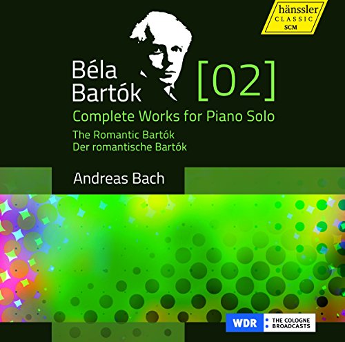 Béla Bartók CD cover featuring a white silhouette of the composer's head, green background.