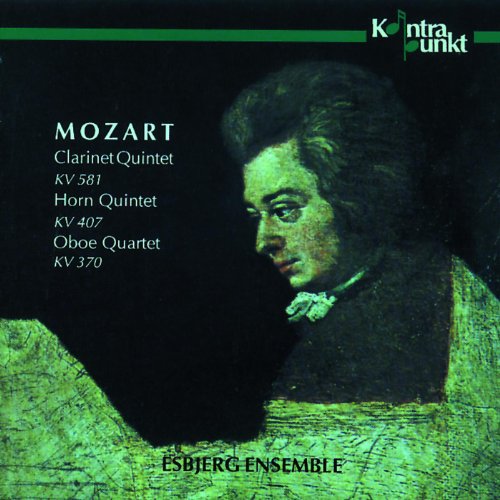 CD cover with green-toned image of Mozart and white and black text.