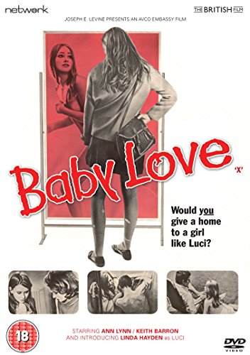 "Baby Love" DVD cover featuring a woman standing in front of a red poster.