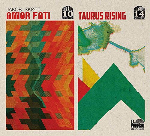 "CD album cover featuring abstract geometric patterns and text on a beige background."