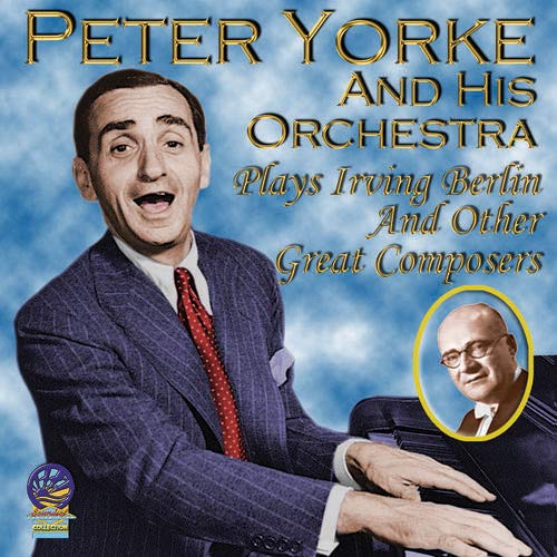 CD cover featuring a man playing piano with a superimposed portrait.