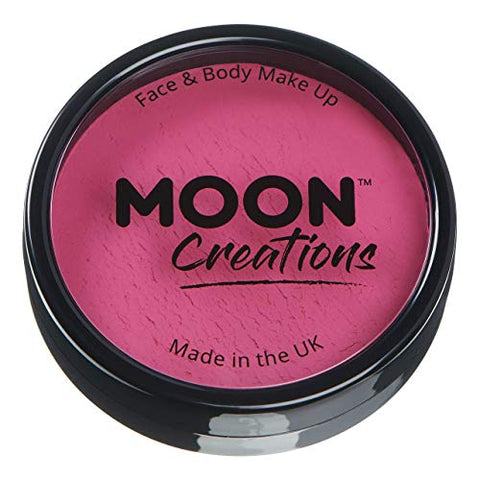 Pro Face & Body Paint Cake Pots by Moon Creations - Dark Pink - Professional Water Based Face Paint Makeup for Adults, Kids - 36g