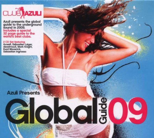 CD cover with a woman in a white bikini against a blue background.