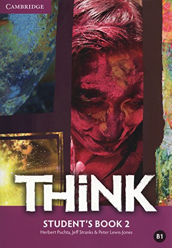 The image shows a textbook cover titled "Think Student's Book 2" with a purple background.