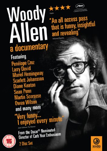 DVD cover featuring a black-and-white image of Woody Allen holding a camera.