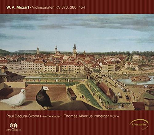 A CD cover featuring a 18th-century cityscape painting with doves on a rooftop.