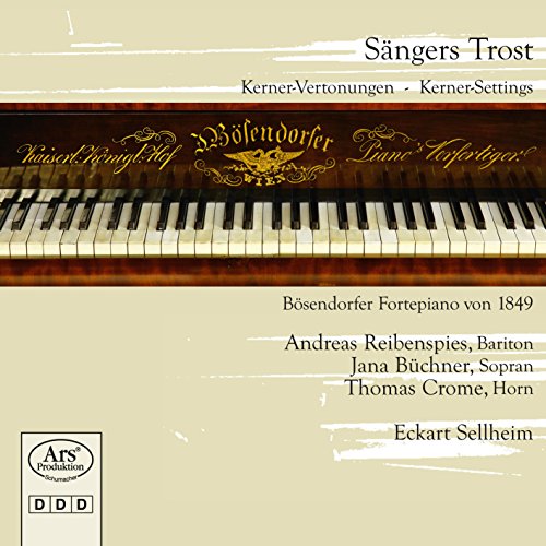 CD cover featuring a vintage piano with ornate gold lettering on a beige background.