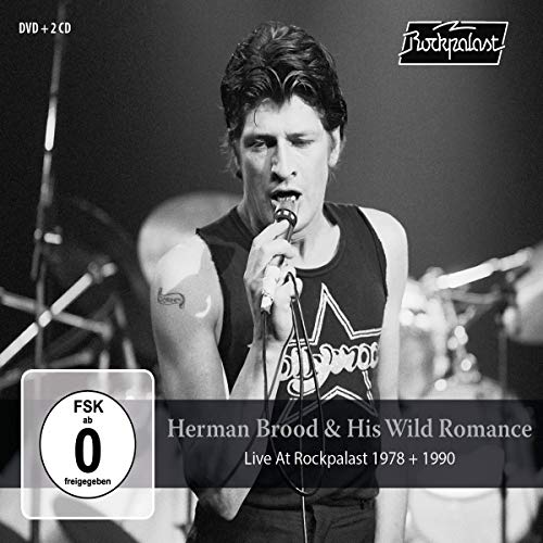 Black and white image of a man singing into a microphone on a CD cover.