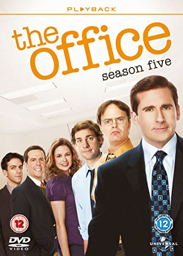 "The Office Season Five DVD cover featuring a group of office workers."