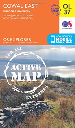 OS Explorer ACTIVE OL37 Cowal East Dunoon & Inveraray (OS Explorer Map Active)