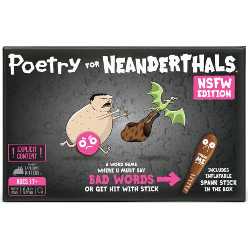 Exploding Kittens Poetry for Neanderthals NSFW Edition Card Games for Adults and Teens- Fun Party Games