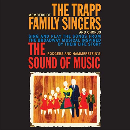 "The Sound of Music" CD cover with cartoon illustration on black background.