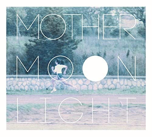 "Album cover with 'Mother Moonlight' text and a person running on a path."