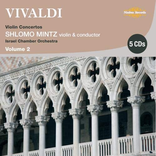 "CD cover featuring Vivaldi's name and ornate architectural columns."