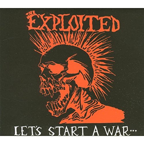"Album cover with red skull illustration and 'The Exploited' text on black background."