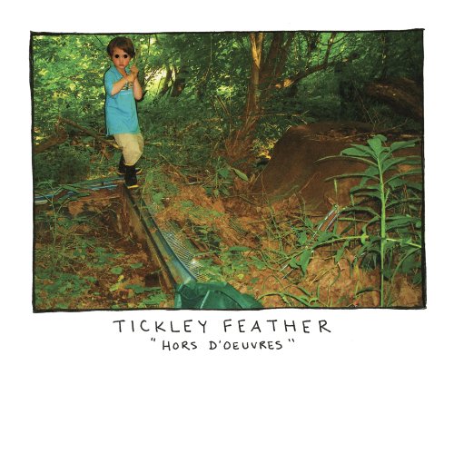 A vinyl record cover featuring a boy standing on a log in the woods.
