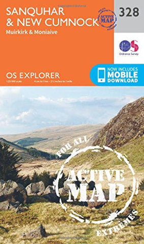 OS Explorer Map Active (328) Sanquhar and New Cumnock (OS Explorer Active Map)