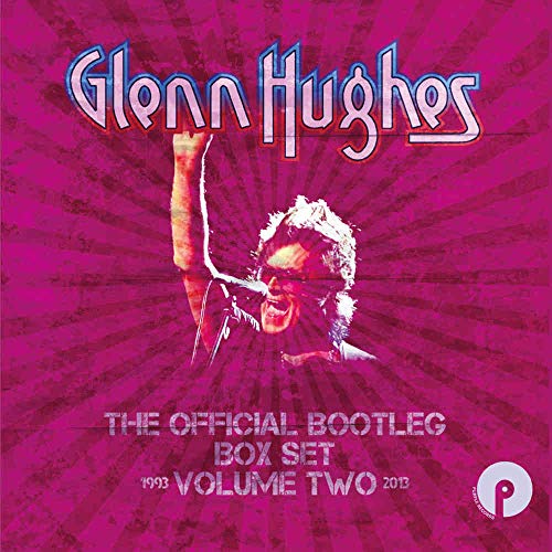 Glenn Hughes album cover with man singing into microphone against a fuchsia background.