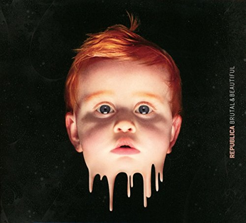 "Album cover featuring a red-haired child with melting face against a dark background."