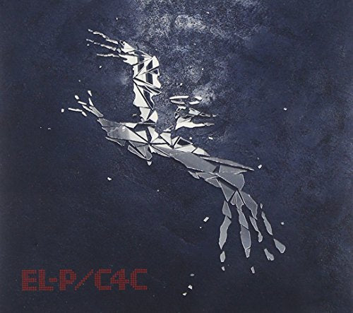 "Album cover with abstract silver figure on dark background, 'EL-P/C4C' in red text."