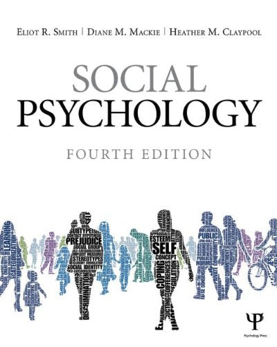 The image depicts a textbook cover with a white background and a crowd of people.