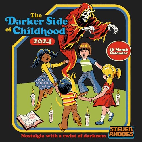 Steven Rhodes Calendar 2024 (Darker Side of Childhood Design) - Month to a View Planner 30cm x 30cm - Official Merchandise