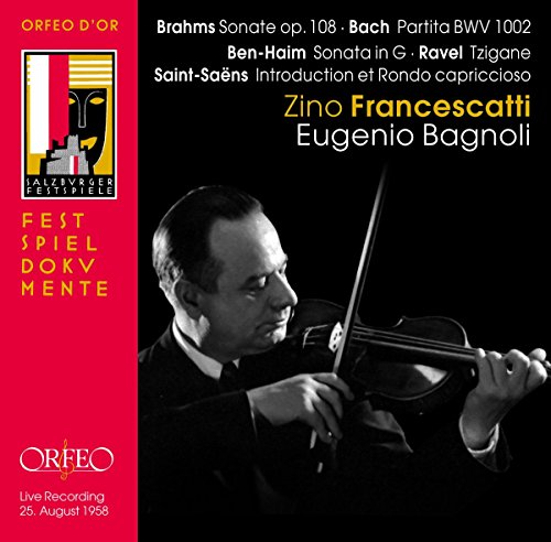 CD cover with a man playing violin, red and black design elements.