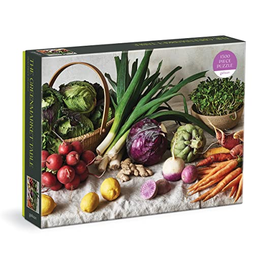 Galison 9780735377608 The Greenmarket Table Jigsaw Puzzle, Multicoloured