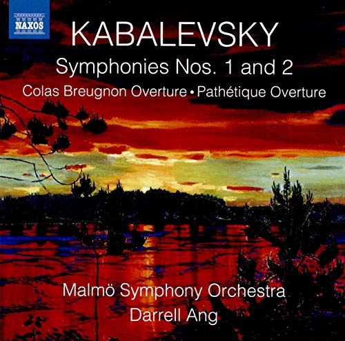 A CD cover featuring a vibrant red and orange sunset over a body of water.