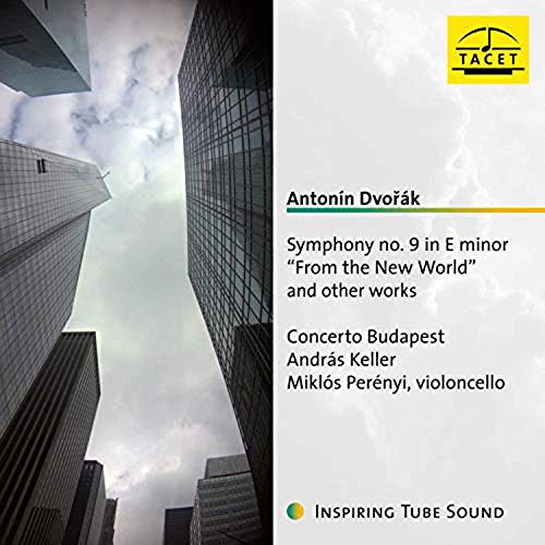 CD cover featuring cityscape and text describing Dvorak's Symphony No. 9 and other works.